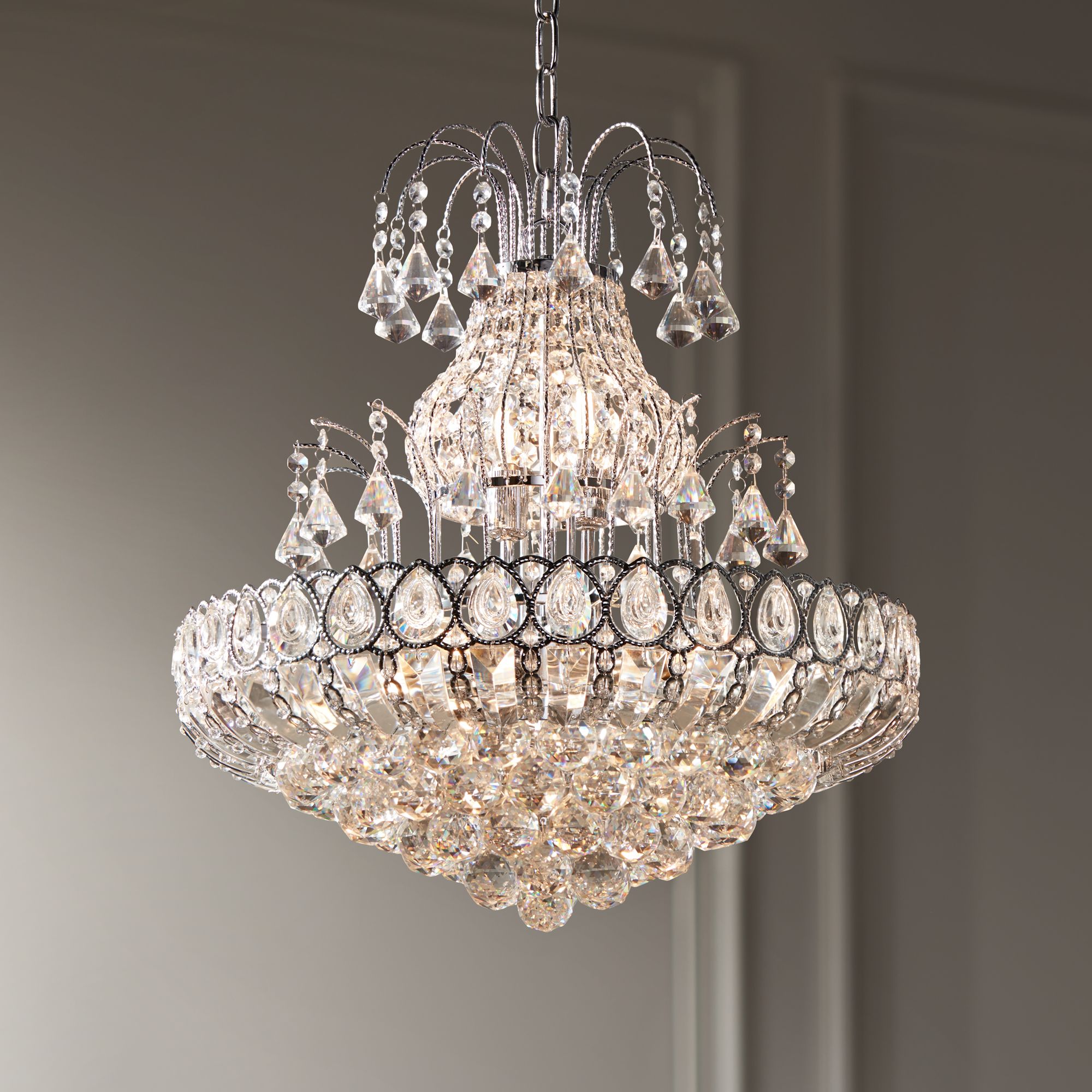 one light crystal chandelier