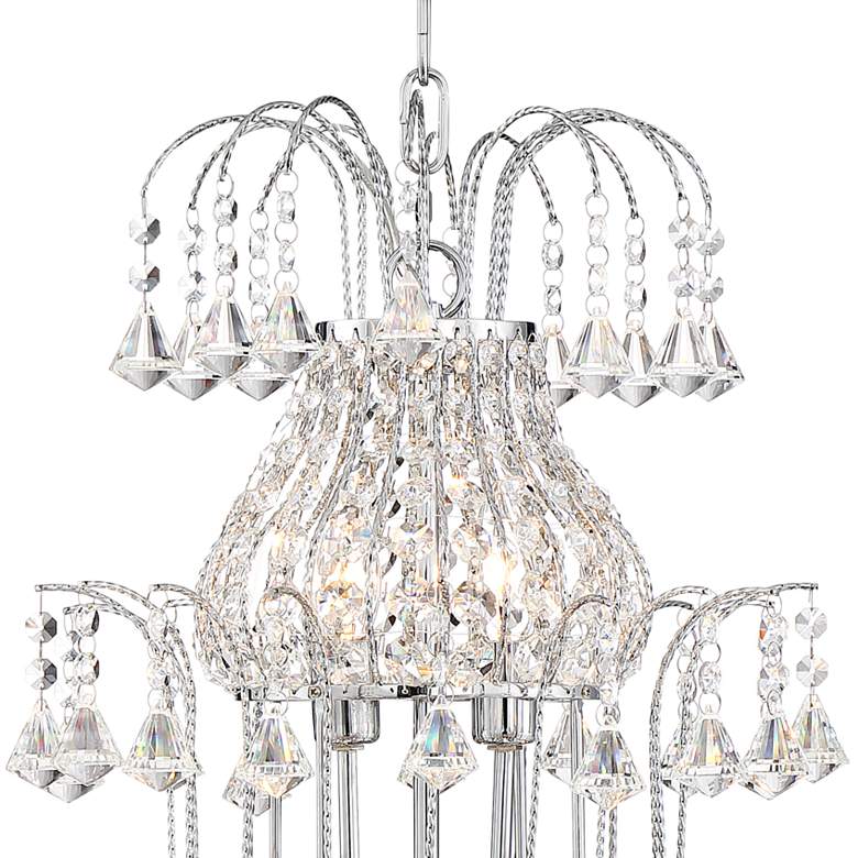 Image 5 Calylah 21 1/2 inch Wide Chrome and Crystal Chandelier more views