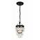 Calypso 1 Light Matte Black Mini Chandelier