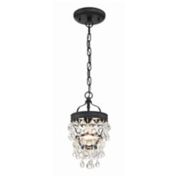 Calypso 1 Light Matte Black Mini Chandelier
