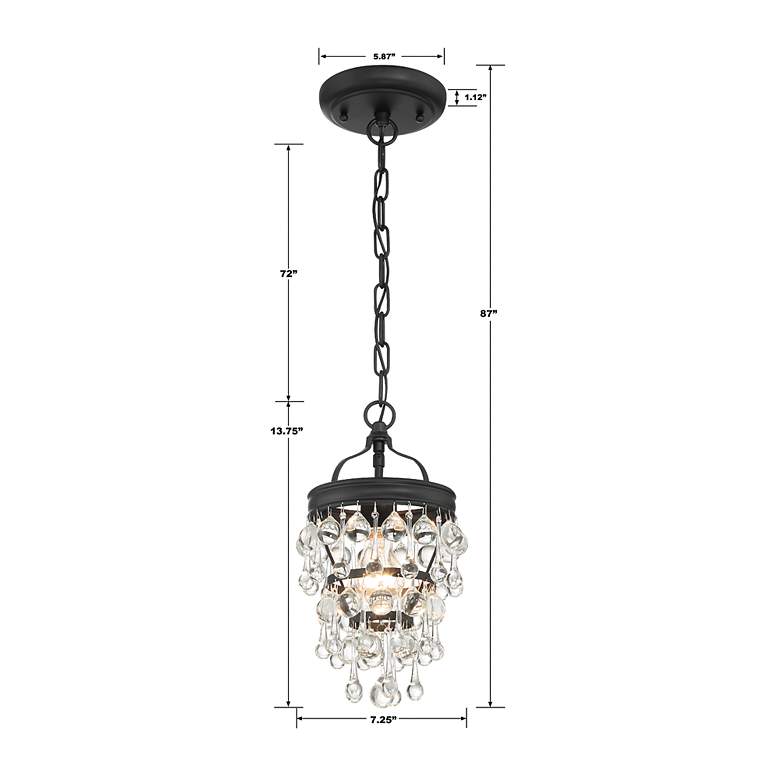Image 7 Calypso 1 Light Matte Black Mini Chandelier more views