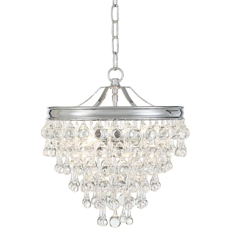 Image 3 Calypso 12 inch Wide Crystal and Chrome Chandelier