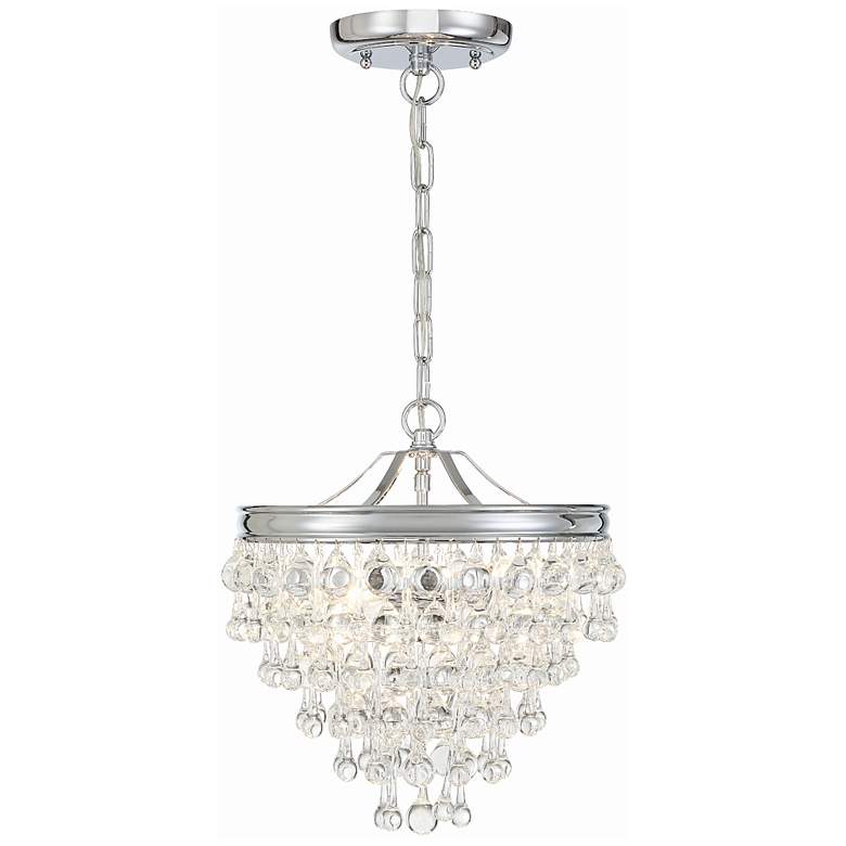 Image 3 Calypso 12 inch Wide Crystal and Chrome Chandelier