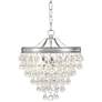 Calypso 12" Wide Crystal and Chrome Chandelier in scene