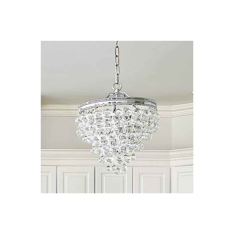 Calypso 12&quot; Wide Crystal and Chrome Chandelier
