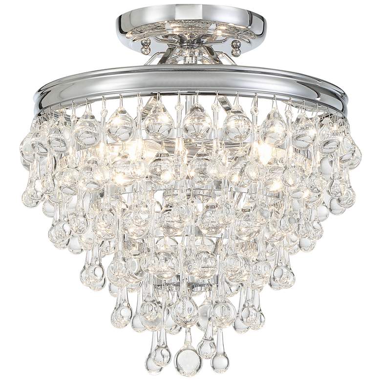Image 6 Calypso 12 inch Wide Crystal and Chrome Chandelier more views