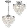 Calypso 12" Wide Crystal and Chrome Chandelier in scene