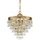 Calypso 12" Wide Vibrant Gold and Crystal Mini Chandelier