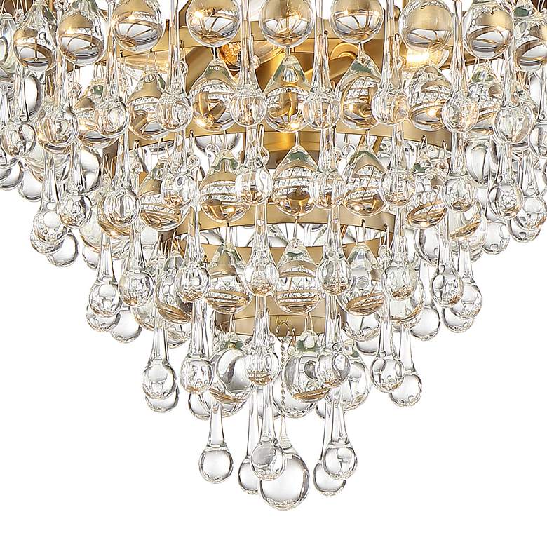 Image 4 Calypso 12" Wide Vibrant Gold and Crystal Mini Chandelier more views