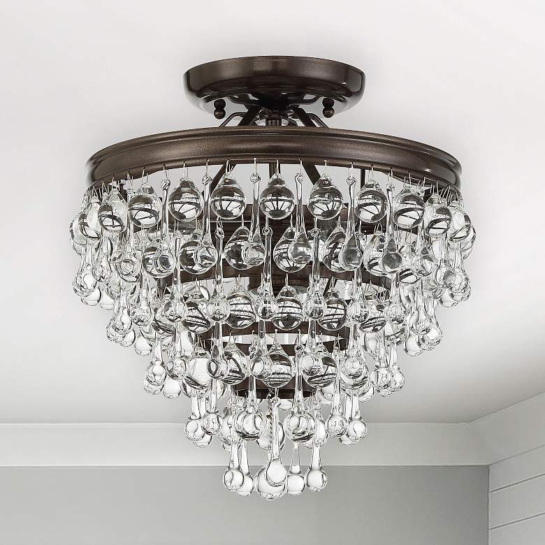 Image 1 Calypso 13" Wide Vibrant Bronze Multi-Tier Ceiling Light