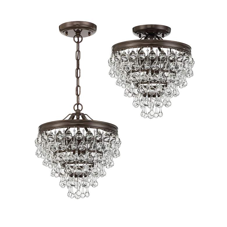 Image 4 Calypso 13" Wide Vibrant Bronze Multi-Tier Ceiling Light more views