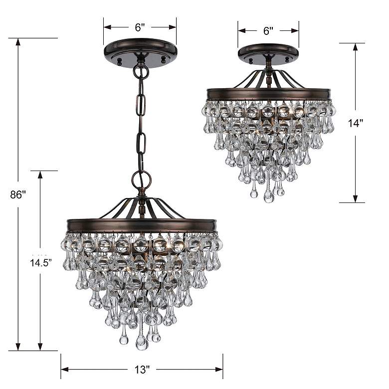 Image 5 Calypso 13" Wide Vibrant Bronze Multi-Tier Ceiling Light more views