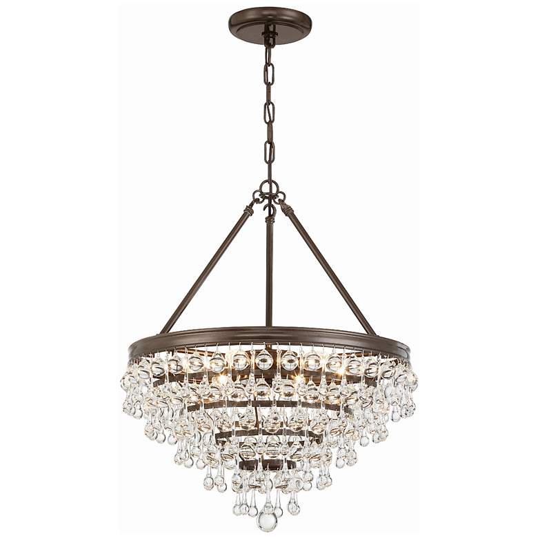 Image 2 Calypso 20 inch Wide Crystal Vibrant Bronze Chandelier