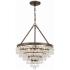 Calypso 20" Wide Crystal Vibrant Bronze Chandelier