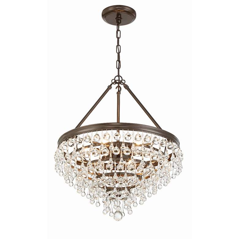 Image 3 Calypso 20 inch Wide Crystal Vibrant Bronze Chandelier more views