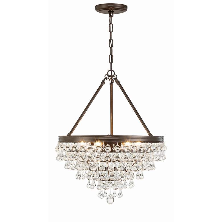 Image 4 Calypso 20 inch Wide Crystal Vibrant Bronze Chandelier more views