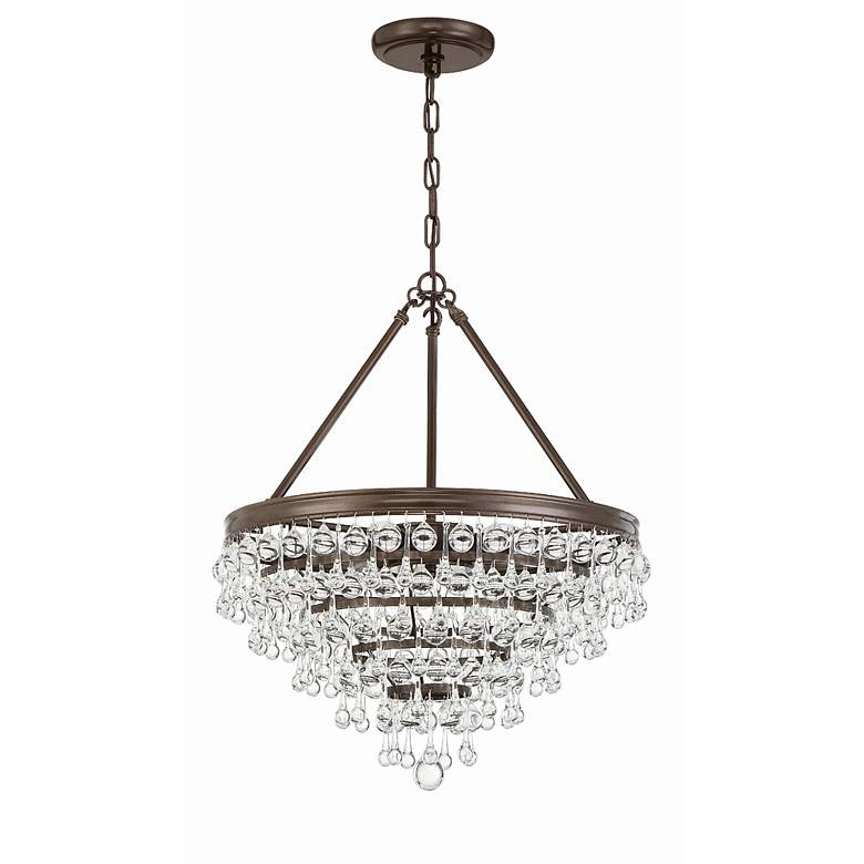 Image 5 Calypso 20 inch Wide Crystal Vibrant Bronze Chandelier more views