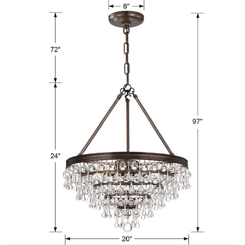 Image 6 Calypso 20 inch Wide Crystal Vibrant Bronze Chandelier more views