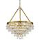 Calypso 20" Wide Vibrant Gold and Crystal Teardrop Chandelier