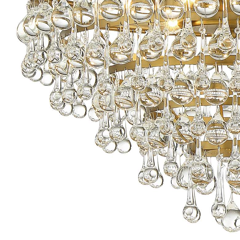Image 4 Calypso 20" Wide Vibrant Gold and Crystal Teardrop Chandelier more views