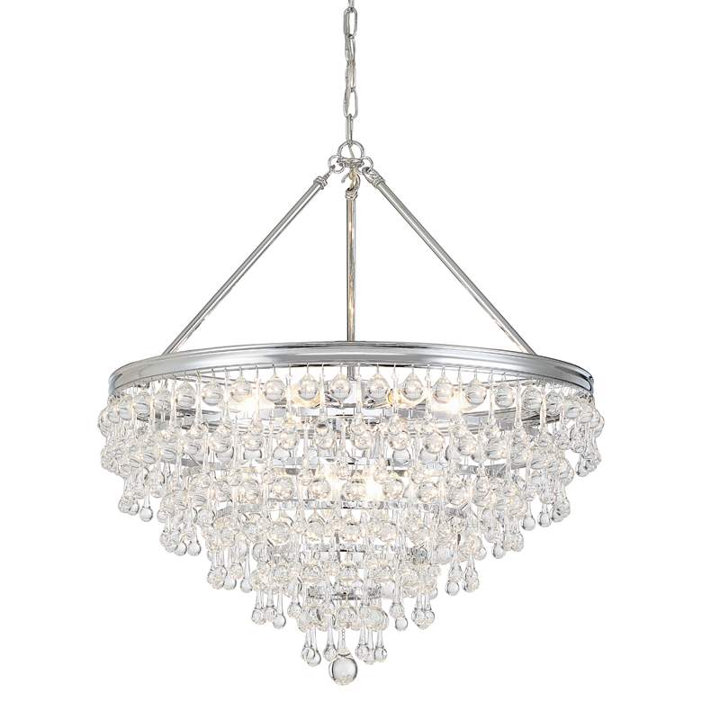 Image 3 Calypso 24 inch Wide Polished Chrome and Crystal Chandelier