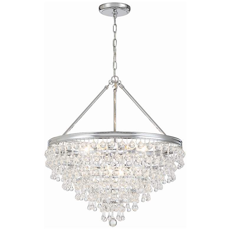 Image 3 Calypso 24" Wide Polished Chrome and Crystal Chandelier