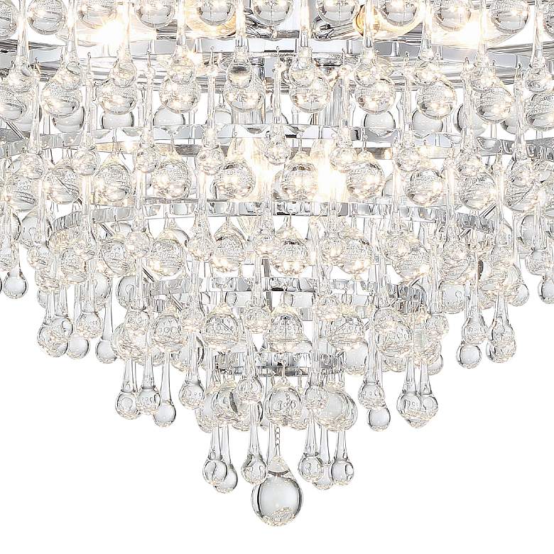 Image 4 Calypso 24 inch Wide Polished Chrome and Crystal Chandelier more views