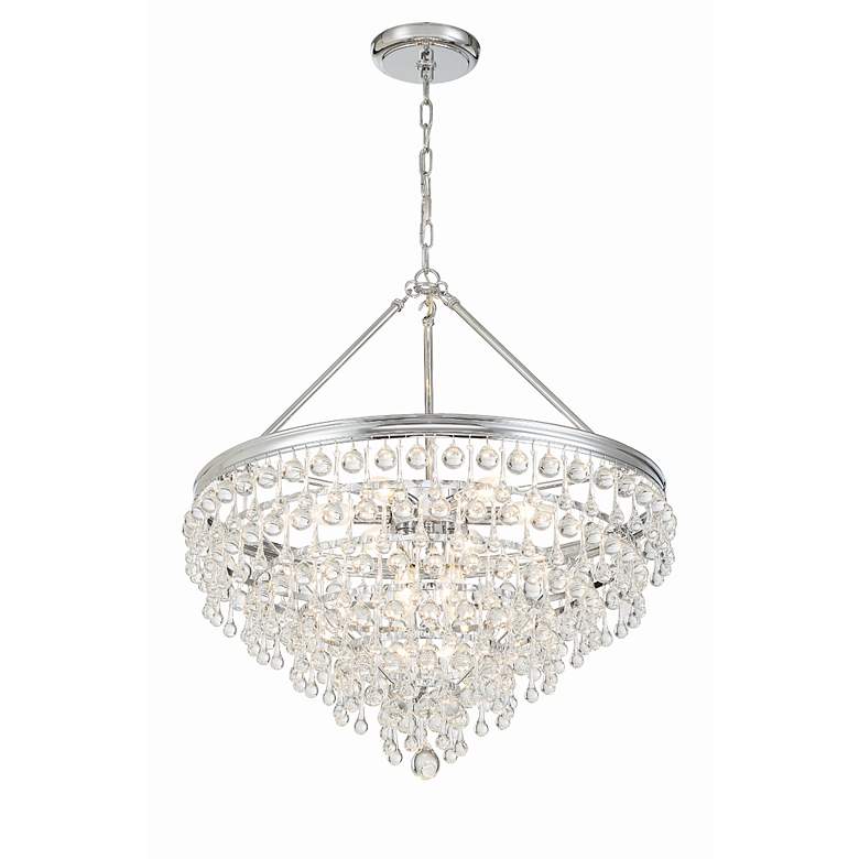 Image 4 Calypso 24" Wide Polished Chrome and Crystal Chandelier more views
