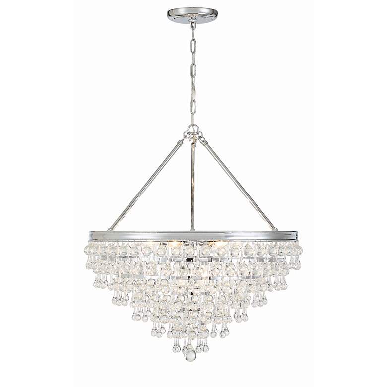 Image 5 Calypso 24" Wide Polished Chrome and Crystal Chandelier more views