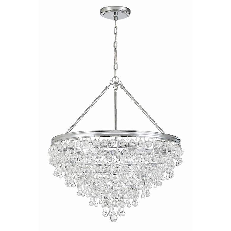 Image 6 Calypso 24" Wide Polished Chrome and Crystal Chandelier more views