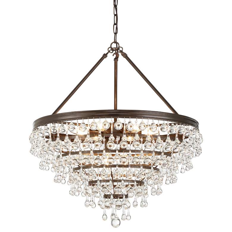 Image 2 Calypso 24 inch Wide Vibrant Bronze and Crystal Chandelier