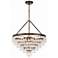 Calypso 24" Wide Vibrant Bronze and Crystal Chandelier