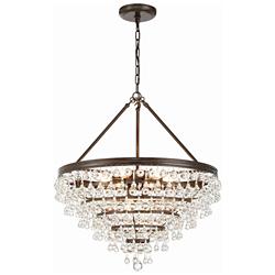 Calypso 24" Wide Vibrant Bronze and Crystal Chandelier