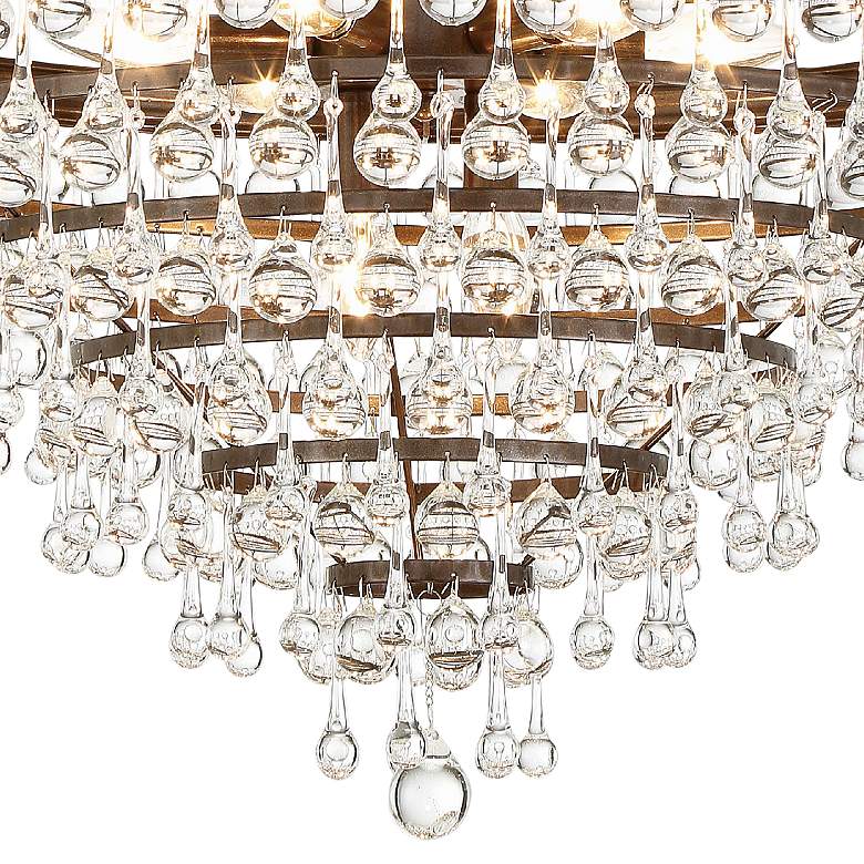 Image 3 Calypso 24 inch Wide Vibrant Bronze and Crystal Chandelier more views