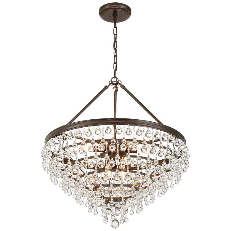 Image 5 Calypso 24 inch Wide Vibrant Bronze and Crystal Chandelier more views