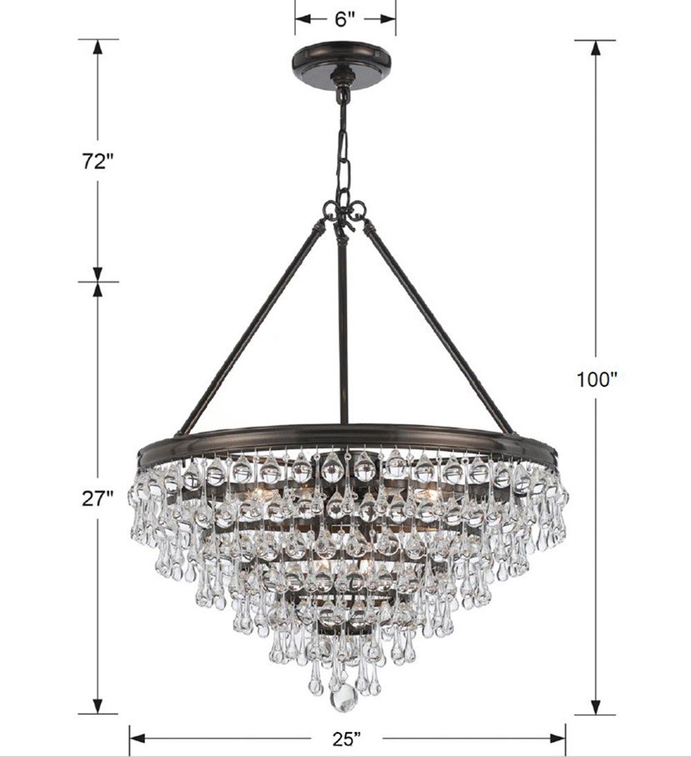 Calypso 24" Wide Vibrant Bronze and Crystal Chandelier