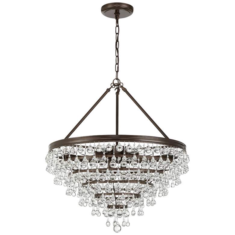 Image 6 Calypso 24" Wide Vibrant Bronze and Crystal Chandelier more views