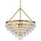 Calypso 24"W Vibrant Gold and Crystal Teardrop Chandelier