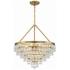 Calypso 24"W Vibrant Gold and Crystal Teardrop Chandelier
