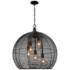 Calypso 25" Wide Matte Black 5-Light Pendant