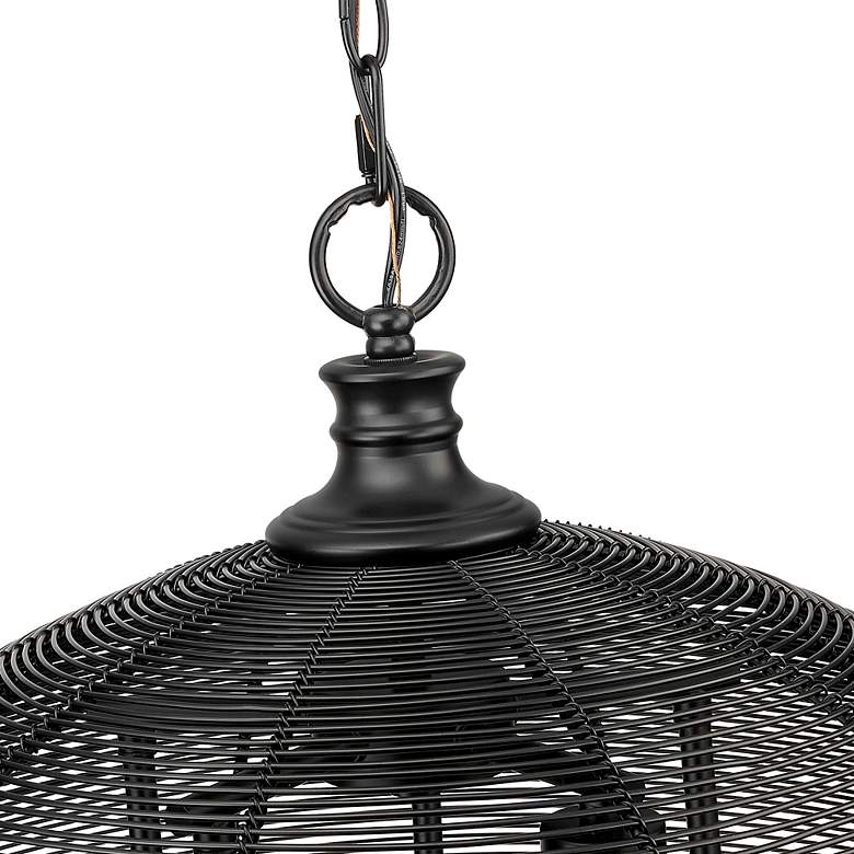 Image 7 Calypso 25" Wide Matte Black 5-Light Pendant more views