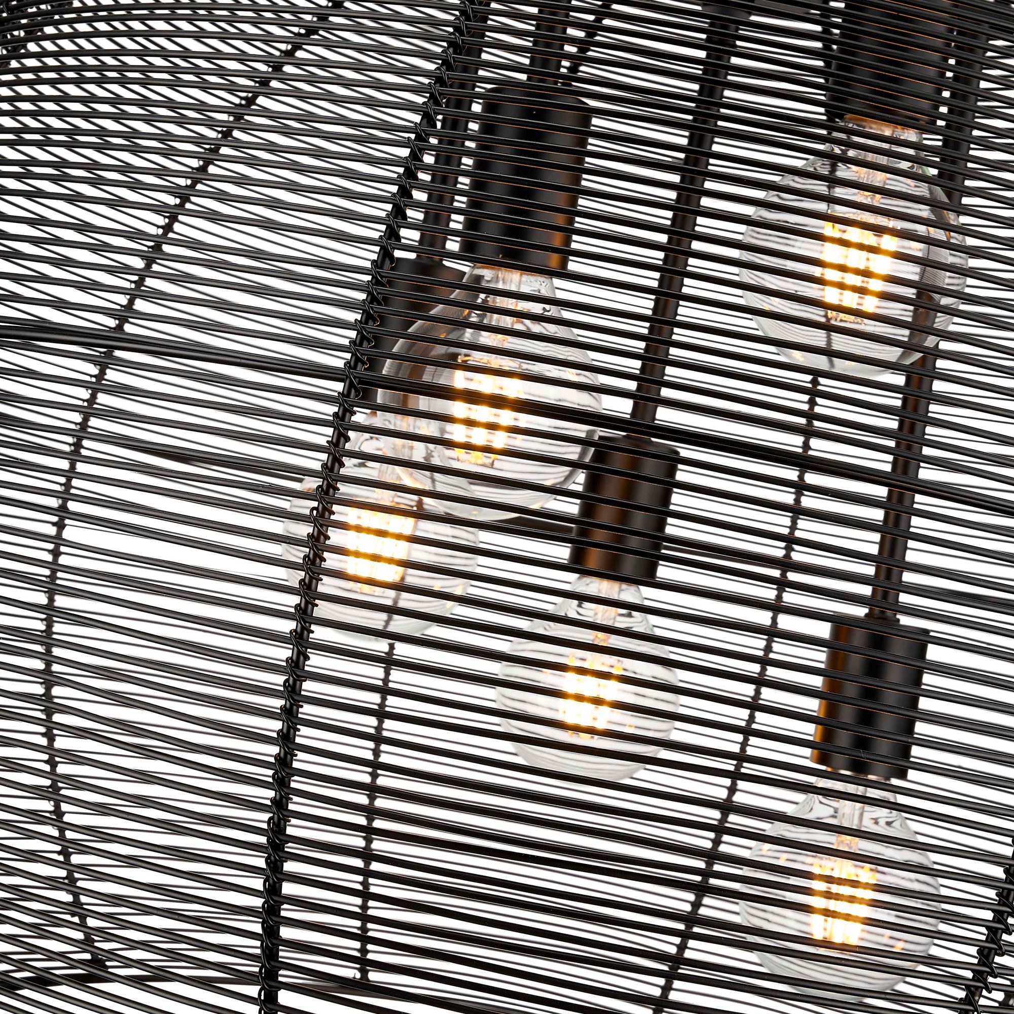 Calypso 25" Wide Matte Black 5-Light Pendant