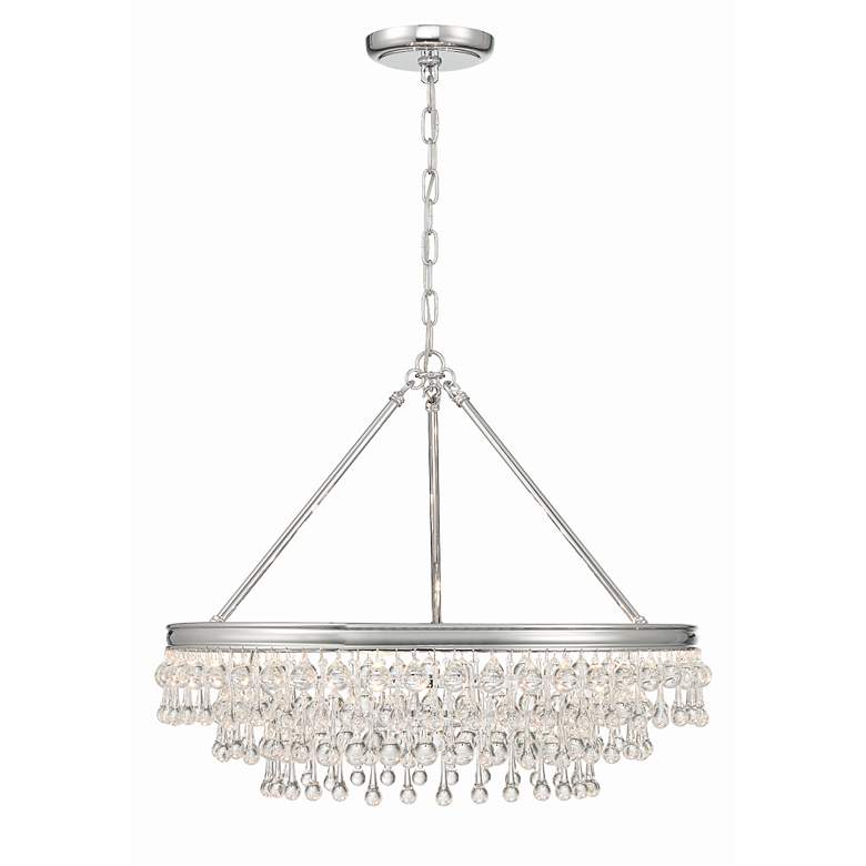 Image 5 Calypso 25" Wide Polished Chrome Crystals 6-Light Chandelier more views