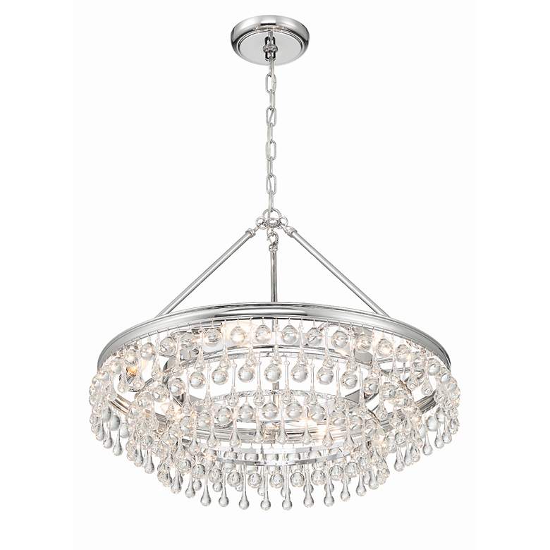 Image 6 Calypso 25" Wide Polished Chrome Crystals 6-Light Chandelier more views