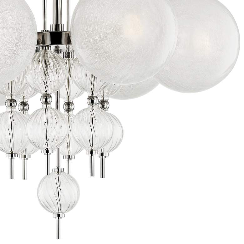 Image 2 Calypso 27 1/4 inch Wide Polished Nickel 6-Light Chandelier more views