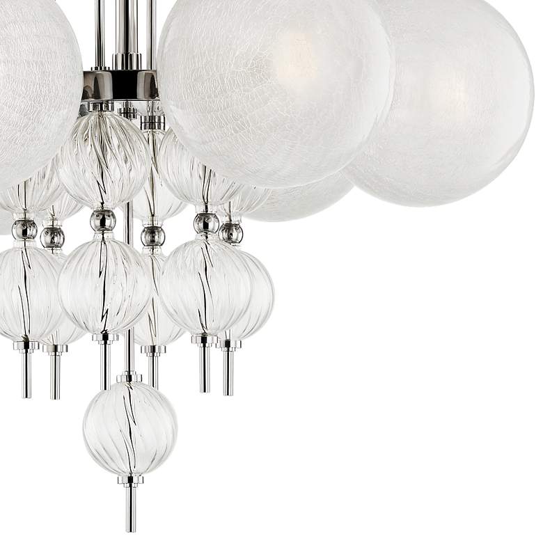 Image 2 Calypso 27 1/4" Wide Polished Nickel 6-Light Chandelier more views