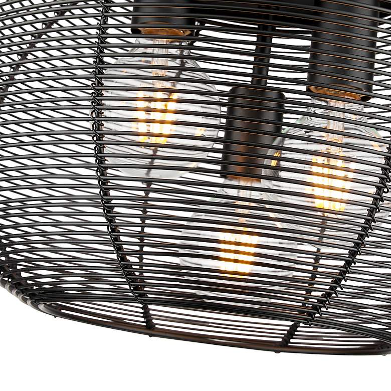 Image 6 Calypso 3 Light Flush Mount in Matte Black with Matte Black Shade more views