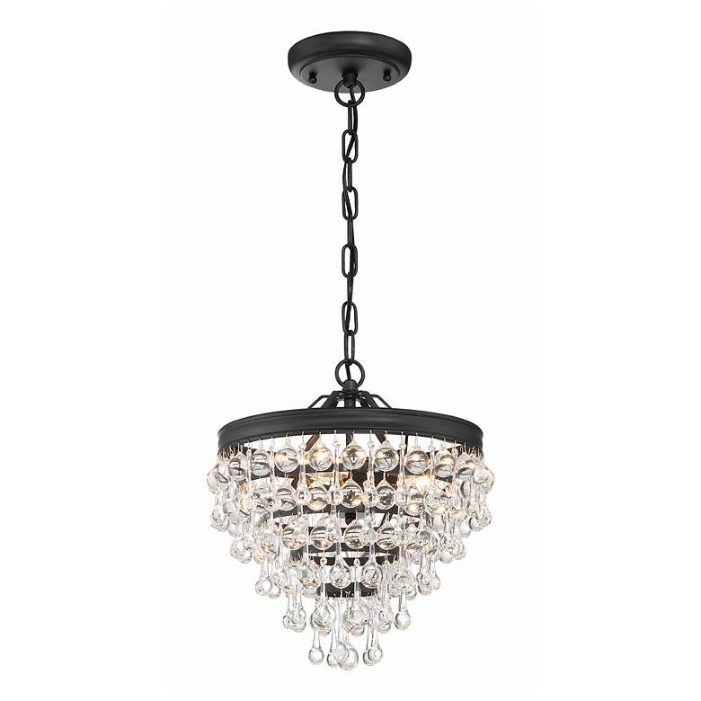Image 2 Calypso 3 Light Matte Black Mini Chandelier