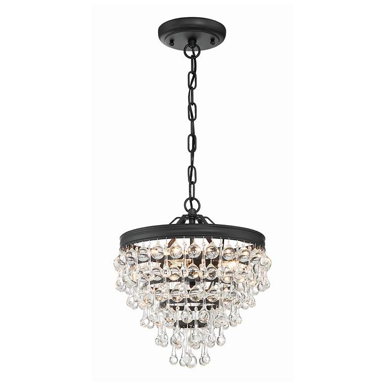 Image 1 Calypso 3 Light Matte Black Mini Chandelier