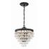 Calypso 3 Light Matte Black Mini Chandelier